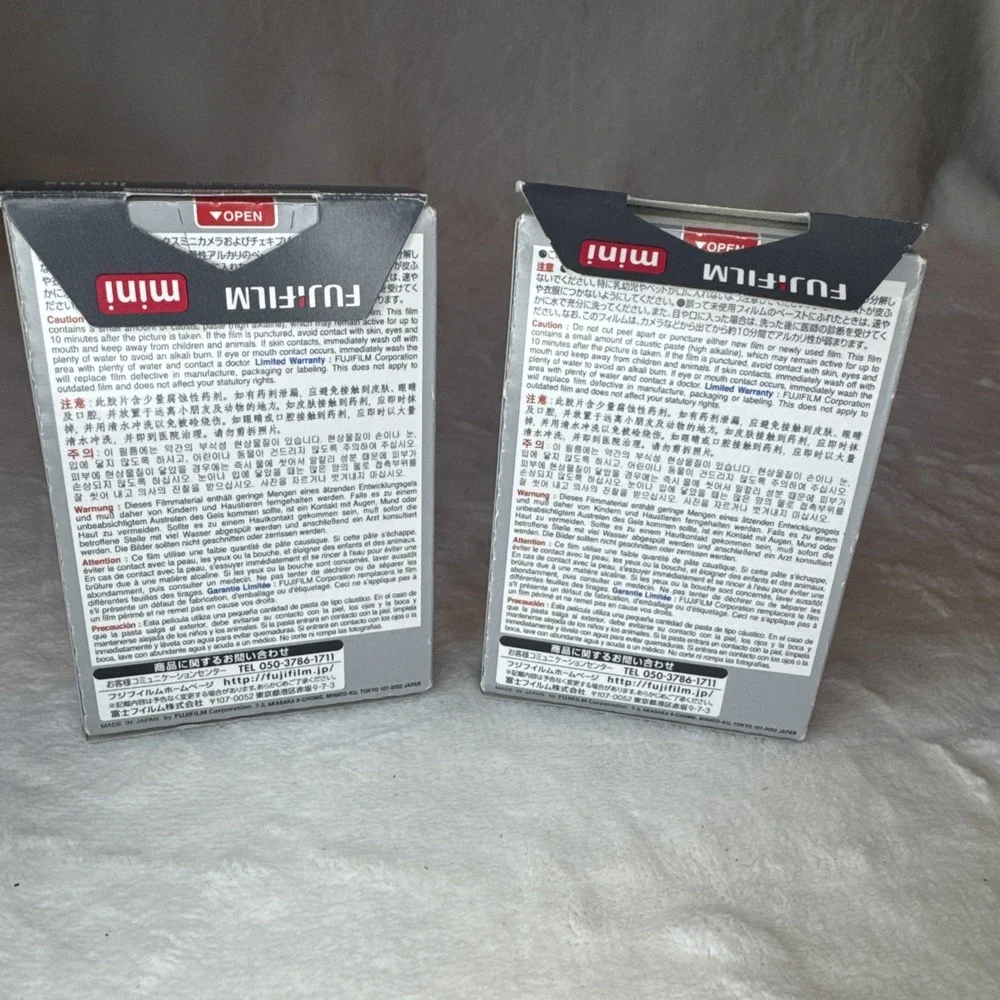 20 Prints Fujifilm Monochrome Mini Instax B/W Instant Film for Mini 12, 11, 9